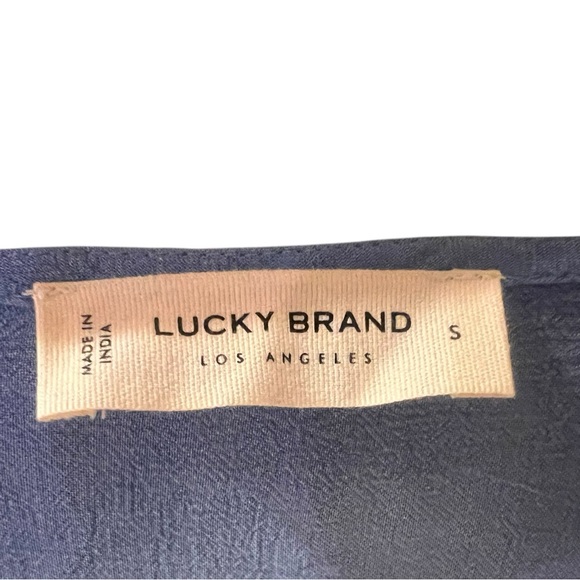 Lucky Brand Women's Long Sleeved Boho Peasant Babydoll Top Cotton Knit Size S - Picture 5 of 6